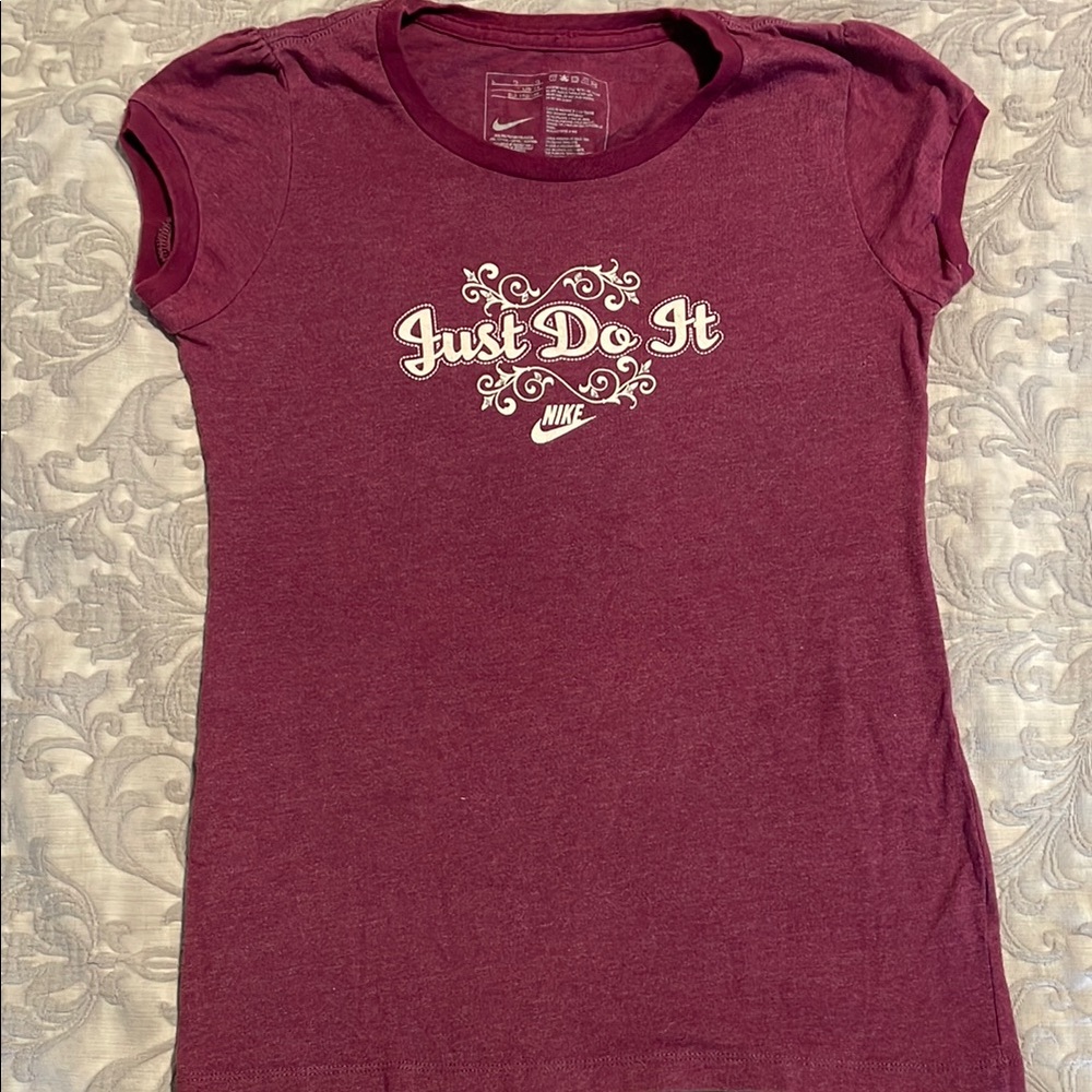 Nike Maroon 'Just Do It' T-Shirt